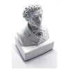 Статуэтка фигурка Бюст Пушкин белый 7,5см гипс для интерьера, сувениры и подарки, декор для дома, фигурки коллекционные - изображение