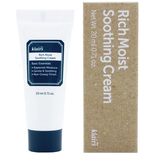 Базовый увлажняющий крем Klairs Rich Moist Soothing Cream, 20 мл (миниатюра)