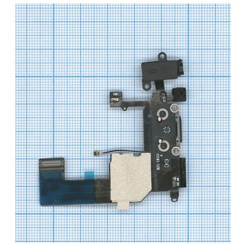 Шлейф с разъемом питания (Dock Connector) для Apple IPhone 5C черный шлейф с разъемом питания dock connector charger flex для apple iphone 4 белый