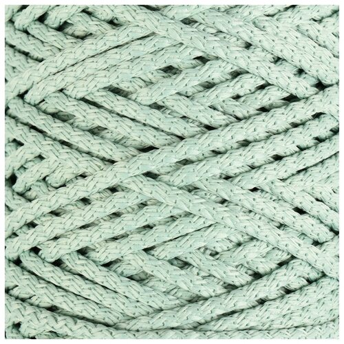 Шнур для вязания с сердечником 100% полиэфир, ширина 5 мм 100м/550гр (21 серо-зеленый)