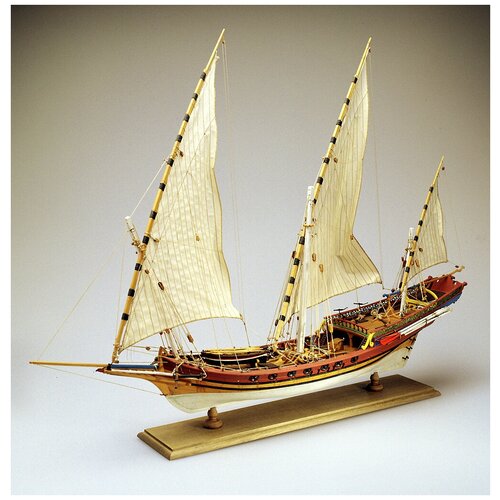 Сборная модель корабля от Amati (Италия), щебека Xebec, М.1:60 модель корабля от amati италия adventure pirate schooner с инструментами