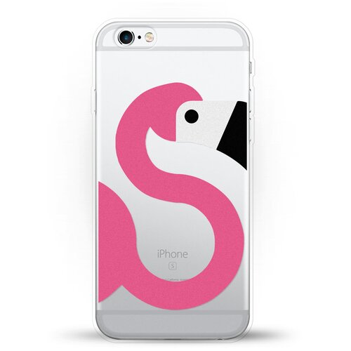 фото Силиконовый чехол фламинго на apple iphone 6/iphone 6s andy & paul