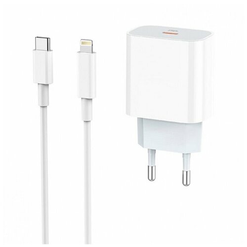 Блок питания + кабель для iPhone 12 18W / СЗУ Адаптер выход USB-C / Зарядка для быстрой зарядки айфона Type-c с шнуром для Apple iPhone