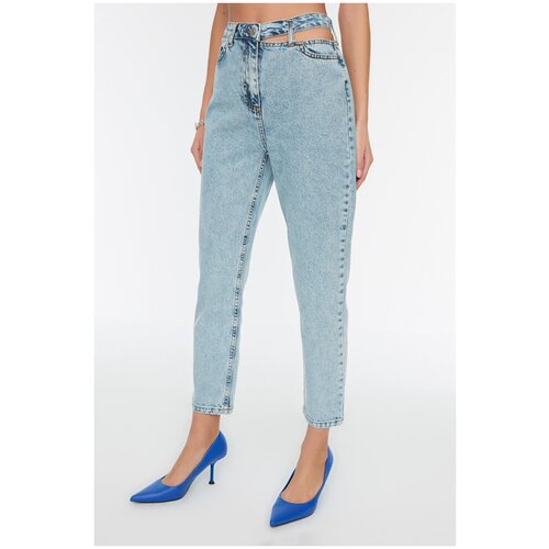 фото Джинсы trendyol женские, модель: twoaw21je0268, цвет: blue, размер: 34