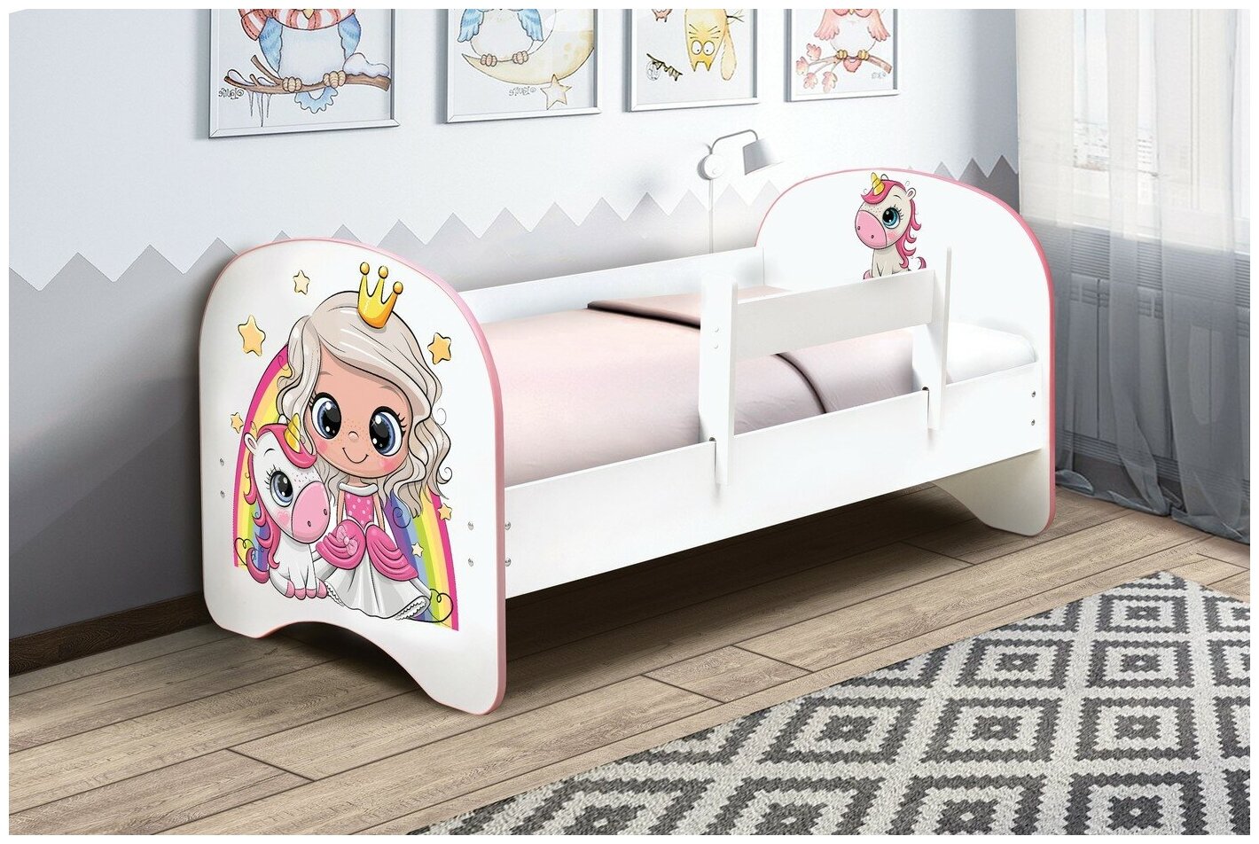 Кровать с фотопечатью Принцесса 190 Без ящика