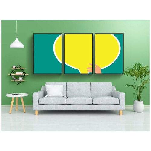 фото Набор модулных постеров для интерьера "атибая, сообщение, пузырь" 60x90 см. в тубусе, без рамки lotsprints