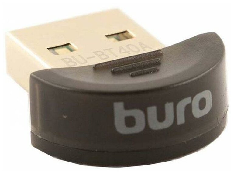 Адаптер USB Buro BU-BT40A Bluetooth 4.0+EDR class 1.5 20м чипсет CSR8510 Win 7/8/10 черный