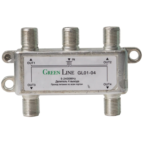 Делитель спутникового и ТВ сигнала Green Line GL01-04 на 4 телевизора