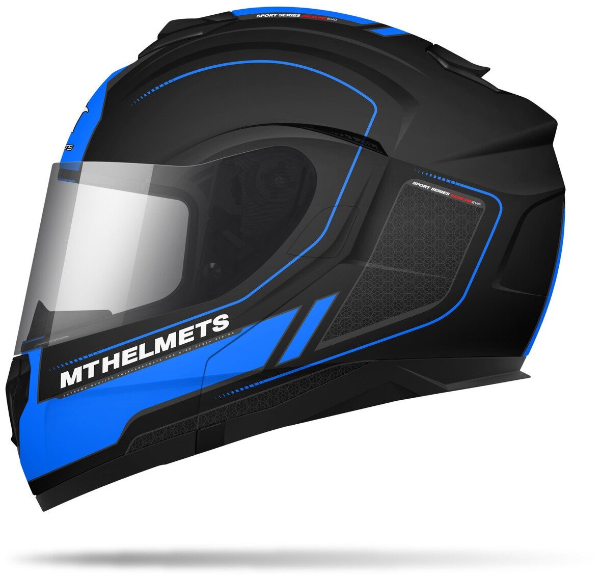 Шлем MT ATOM SV Raceline EVO (S, Matt Black Blue)