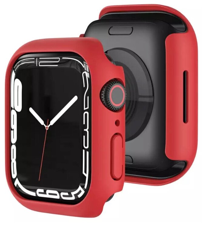 Чехол для Apple Watch 7 45мм/бампер для Apple Watch 7 45 мм  красный