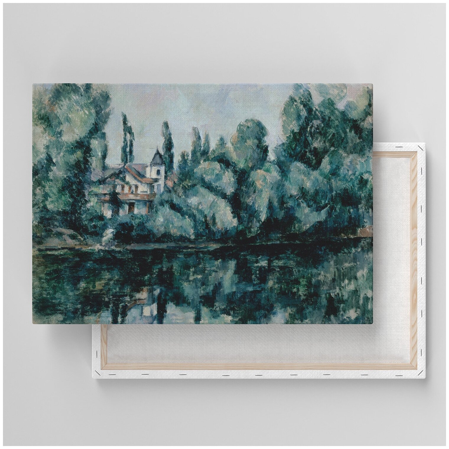 Картина на холсте с подрамником / Cezanne Paul / Сезанн Поль - Берег Марны