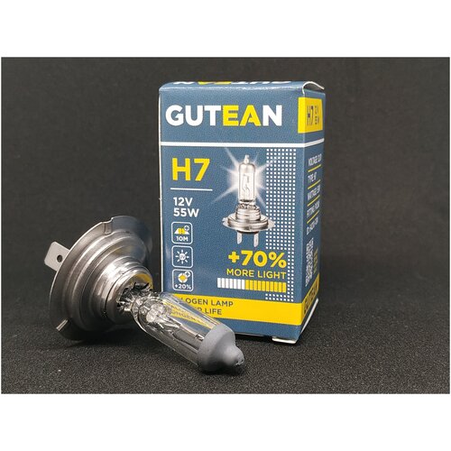 Автомобильная лампа H7 12V 55W + 70% GUTEAN