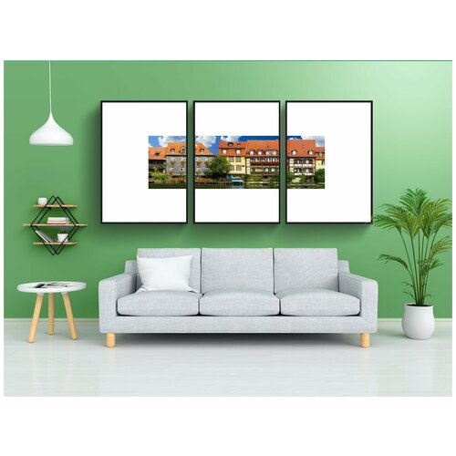 фото Набор модулных постеров для интерьера "архитектура, строительство, поток" 60x90 см. в тубусе, без рамки lotsprints