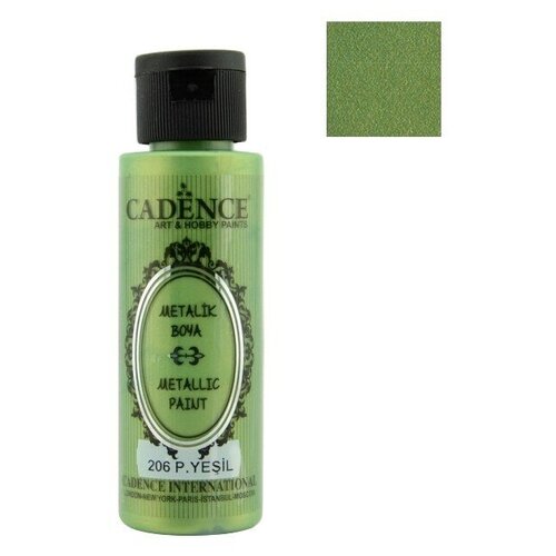 Акриловая краска Cadence Metallic Paint. Pastel Green-206