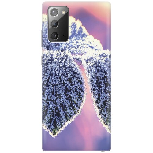 фото Силиконовый чехол на samsung galaxy note 20 / самсунг ноут 20 с принтом "замерзшие листики gosso