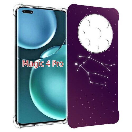 Чехол MyPads знак-зодиака-близнецы-4 для Honor Magic4 Pro / Magic4 Ultimate задняя-панель-накладка-бампер