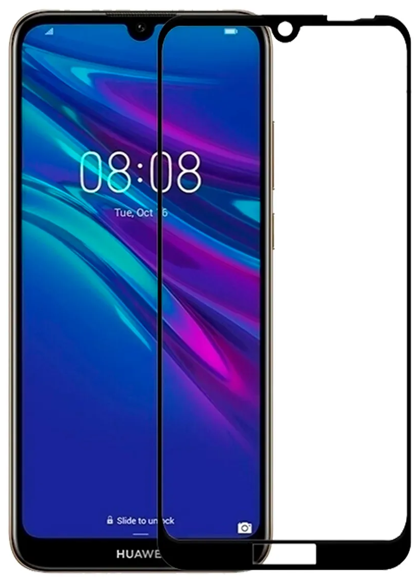 Защитное стекло для Huawei Y6 (2019) / Honor 8A c полным покрытием, серия стеклофф Base