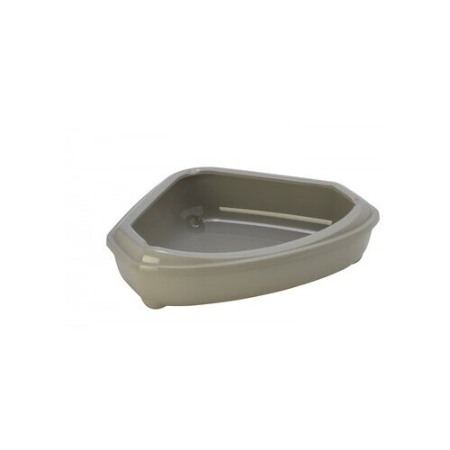 Moderna Туалет-лоток угловой с рамкой corner+rim, 55х45х13, теплый серый (corner tray with rim) MOD-C146-330. | corner tray with rim, 0,7 кг