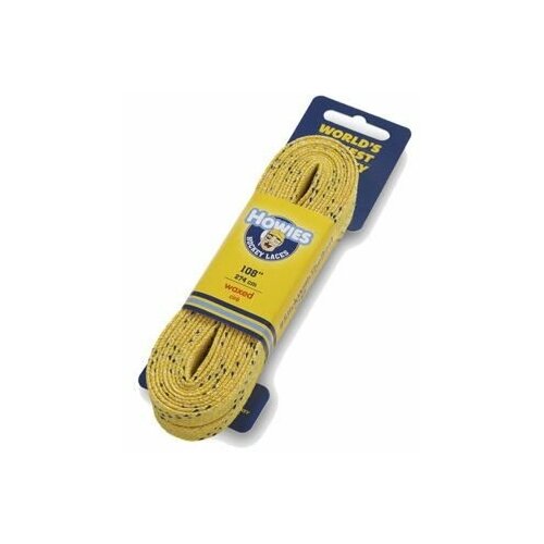 Шнурки хоккейные Howies профессиональные с пропиткой жёлтые (72