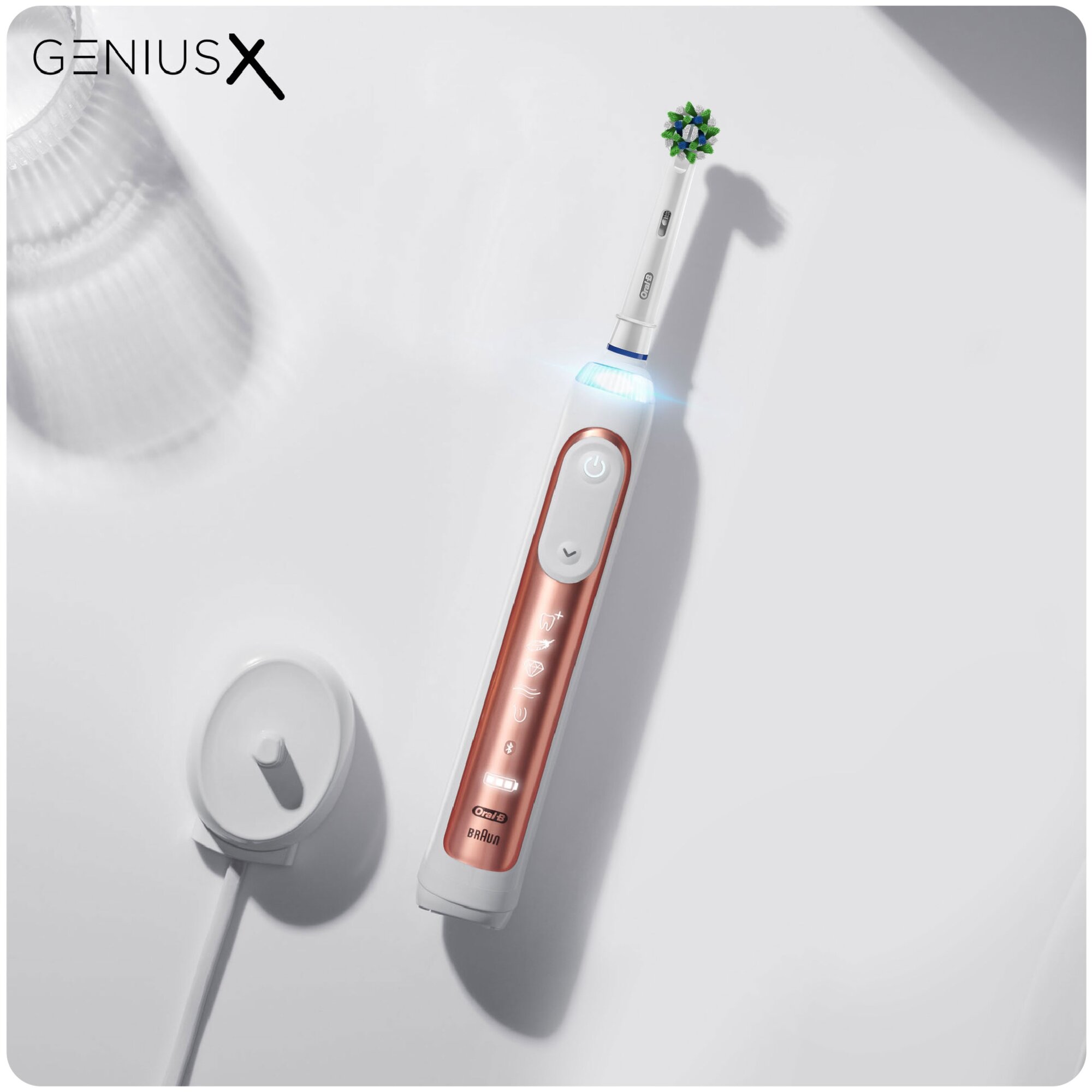 Электрическая зубная щетка Oral-B/Орал-Би Genius X розовое золото BRAUN GmbH - фото №6