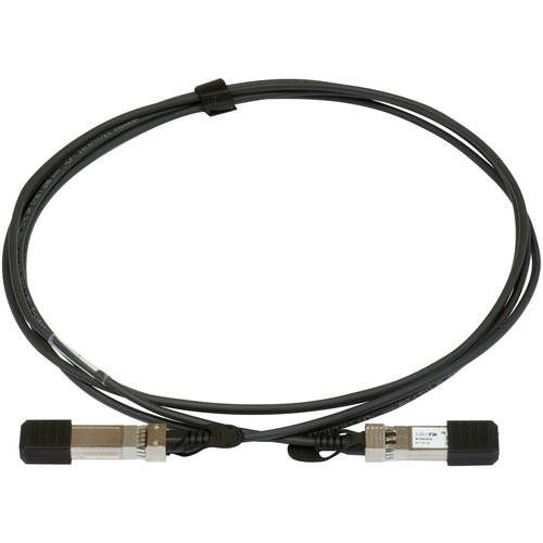 Патч-корд MikroTik S+DA0003 SFP+ (M) - SFP+ (M), 3 м, 1 шт., черный