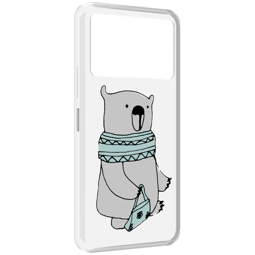 Чехол MyPads Модный медведь для Infinix NOTE 12 VIP (X672) задняя-панель-накладка-бампер