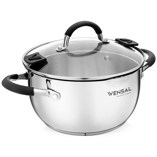 Кастрюля Vensal VS1523 Magique с крышкой, 3,1 л, 20 см, из нержавеющей стали