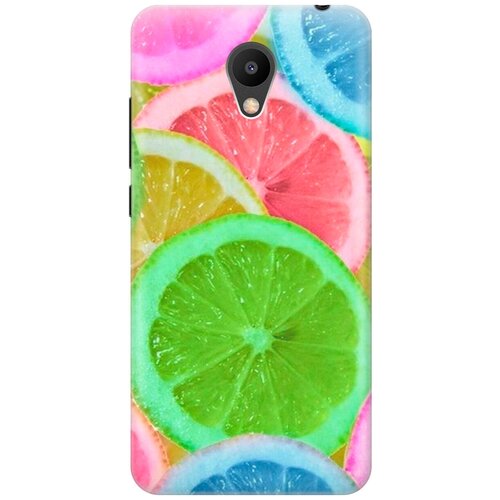 фото Силиконовый чехол на meizu m6 / мейзу м6 с принтом "разноцветные лимоны gosso