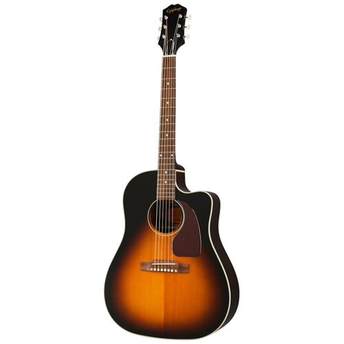 EPIPHONE J-45 EC Aged Vintage Sunburst электроакустическая гитара, цвет санбёрст