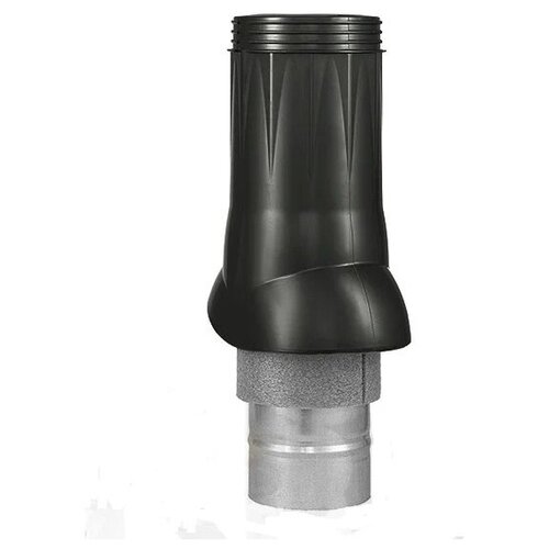 Выход вентиляционный 125/160 Черный изолированный для нанодефлектора, пластик