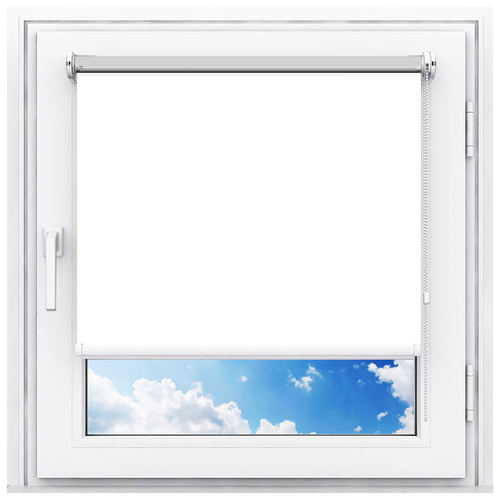 фото Рулонная штора на окно мини премиум blackout (белый, 55, 180) мастер плюс