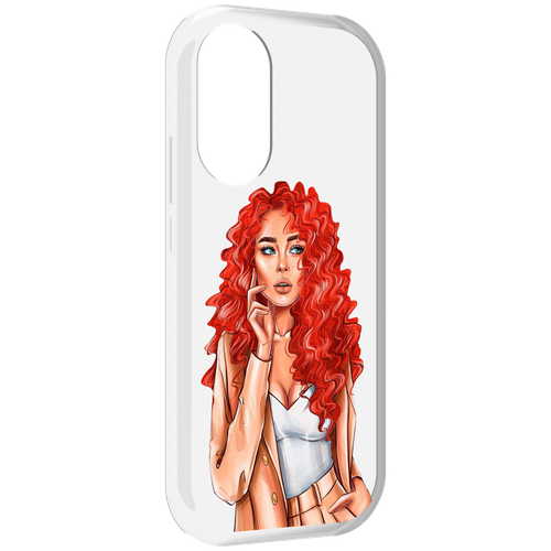 Чехол MyPads девушка-с-яркими-волосами женский для Honor X7 задняя-панель-накладка-бампер