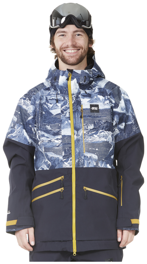 Куртка Picture Organic для сноубординга, карманы, снегозащитная юбка, регулируемые манжеты, герметичные швы, вентиляция, внутренние карманы, регулируемый капюшон, размер S, синий