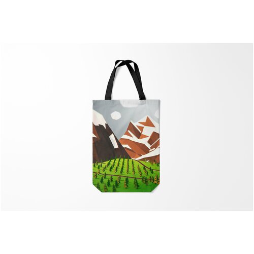 фото Сумка-шоппер / 31х42 см / популярные иллюстрации / природа горы burnettie