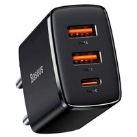 Сетевое зарядное устройство Baseus Compact Quick Charger, 30 Вт, EU, черный