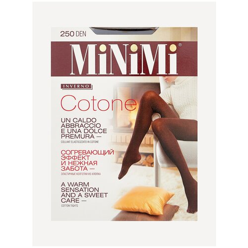 Колготки MiNiMi Cotone 250 den, размер 3-M, nero (черный)