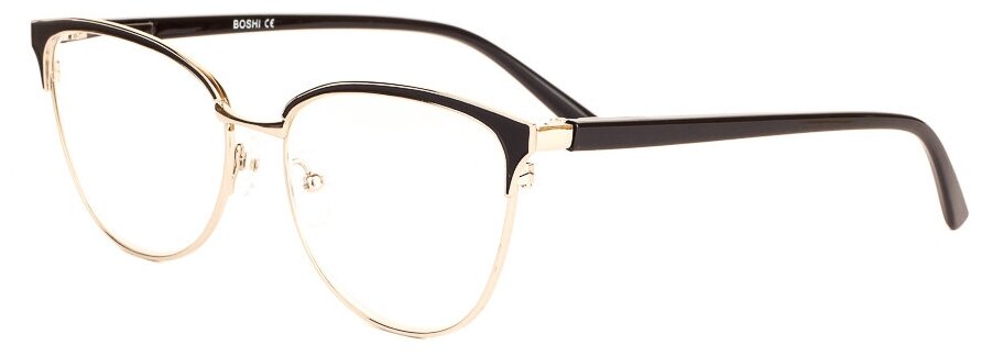 Готовые очки для чтения черные с диоптриями +3.00 футляр