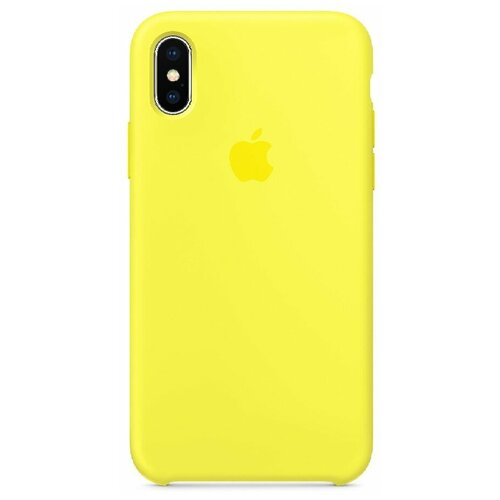 фото Чехол silicone case для apple iphone x/xs без логотипа желтый oem