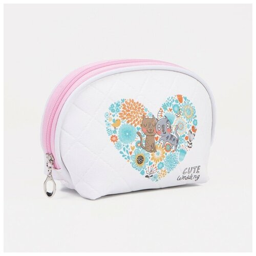 фото Косметичка на молнии, цвет белый brand no name
