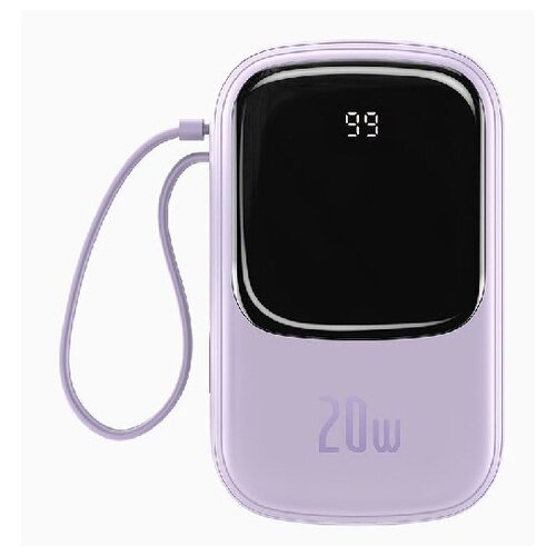 Powerbank Baseus Qpow 20000mAh 1USBUSB-C 20W с проводом Lightning PPQD-H05 сиреневый 349000₽
