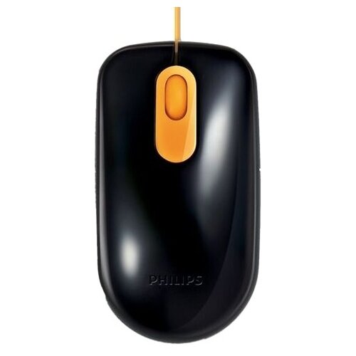 Мышь Philips SPM5900B/10 Black-orange, 1200dpi, скрытый кабель 0,6м, USB