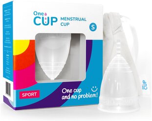 Менструальная чаша OneCUP SPORT прозрачная размер S