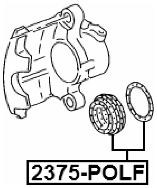 Ремкомплект суппорта тормозного переднего Febest 2375-POLF