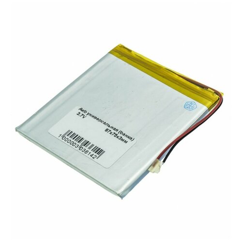 Универсальный аккумулятор банка 37 В 3500 мАч 87x75x3 мм 72000₽