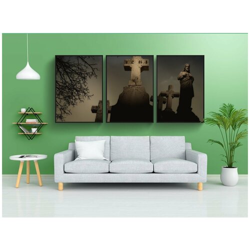 фото Набор модулных постеров для интерьера "кладбище кот-де-неж, монреаль, кладбище" 60x90 см. в тубусе, без рамки lotsprints