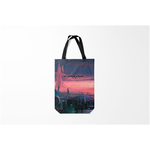 фото Сумка-шоппер / геймерам / cyberpunk 2077/ 31х42 см burnettie