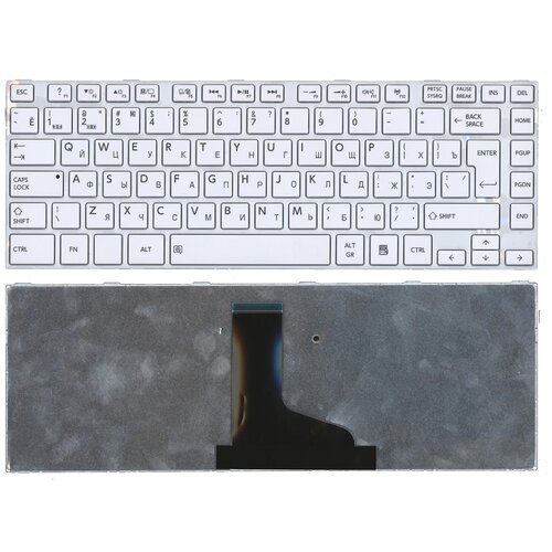 Клавиатура для ноутбука Toshiba Satellite L800 L805 L830 белая с рамкой 1826₽