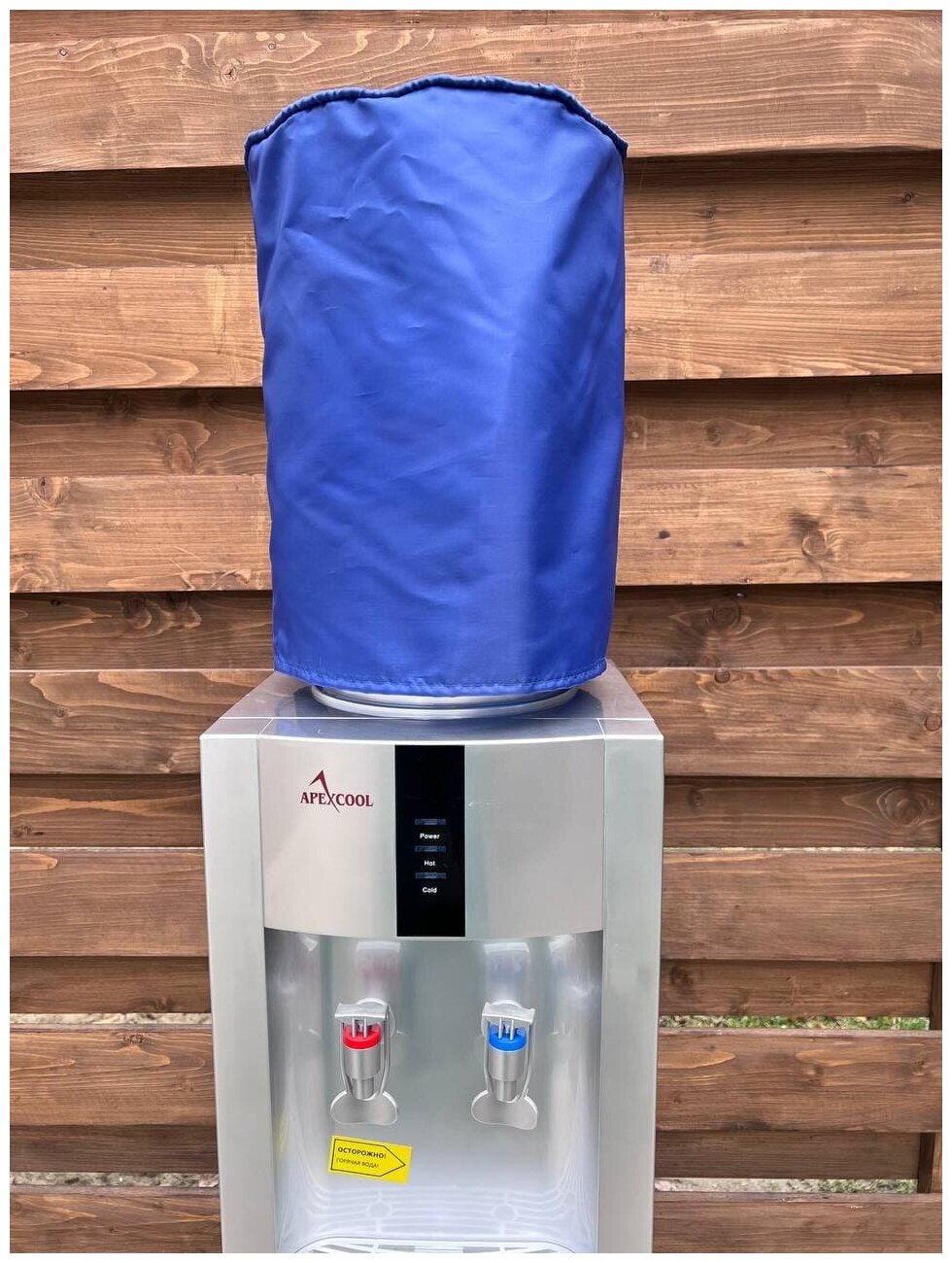 Кулер, Petrocooler, Чехол на бутыль 19 литров со смотровым окном для проверки уровня воды, Синий.