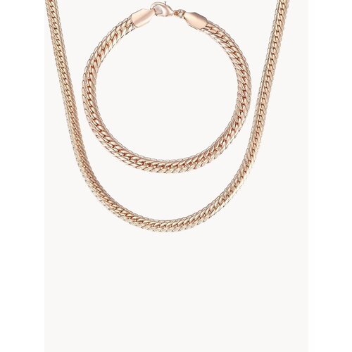 Комплект бижутерии Babilon: браслет, цепь, размер браслета 20 см, размер колье/цепочки 50 см, золотой