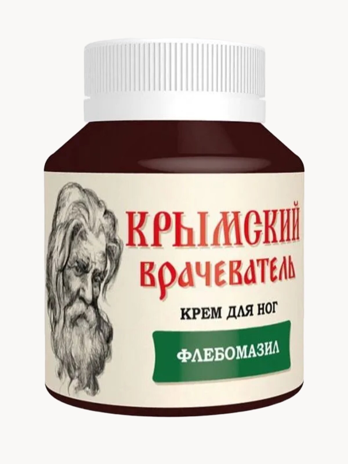 Крымский врачеватель крем для ног "Флебомазил" от варикозного расширения вен с ментолом охлаждающая. Лучикс
